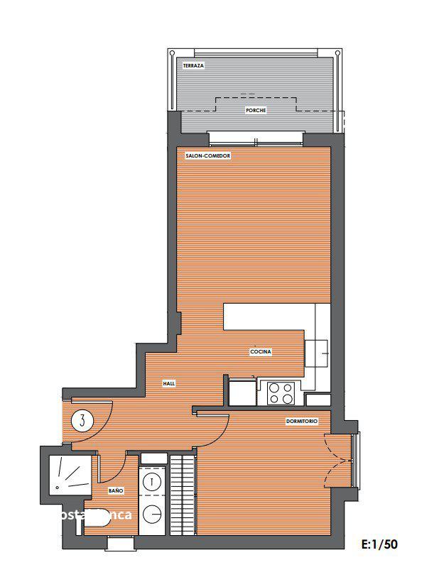 Apartment in Denia, 53 m², 185,000 €, photo 9, listing 7141056