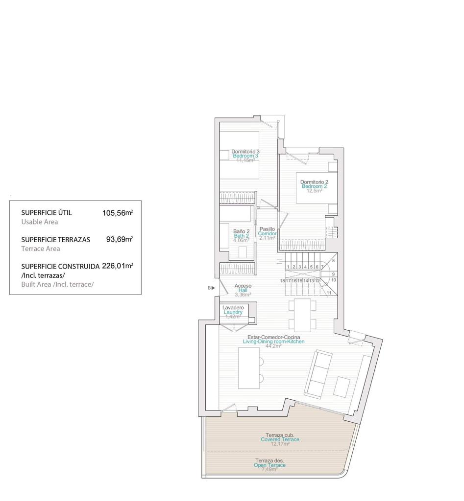 Penthouse in Villajoyosa, 226 m², 1,100,000 €, photo 8, listing 79043456