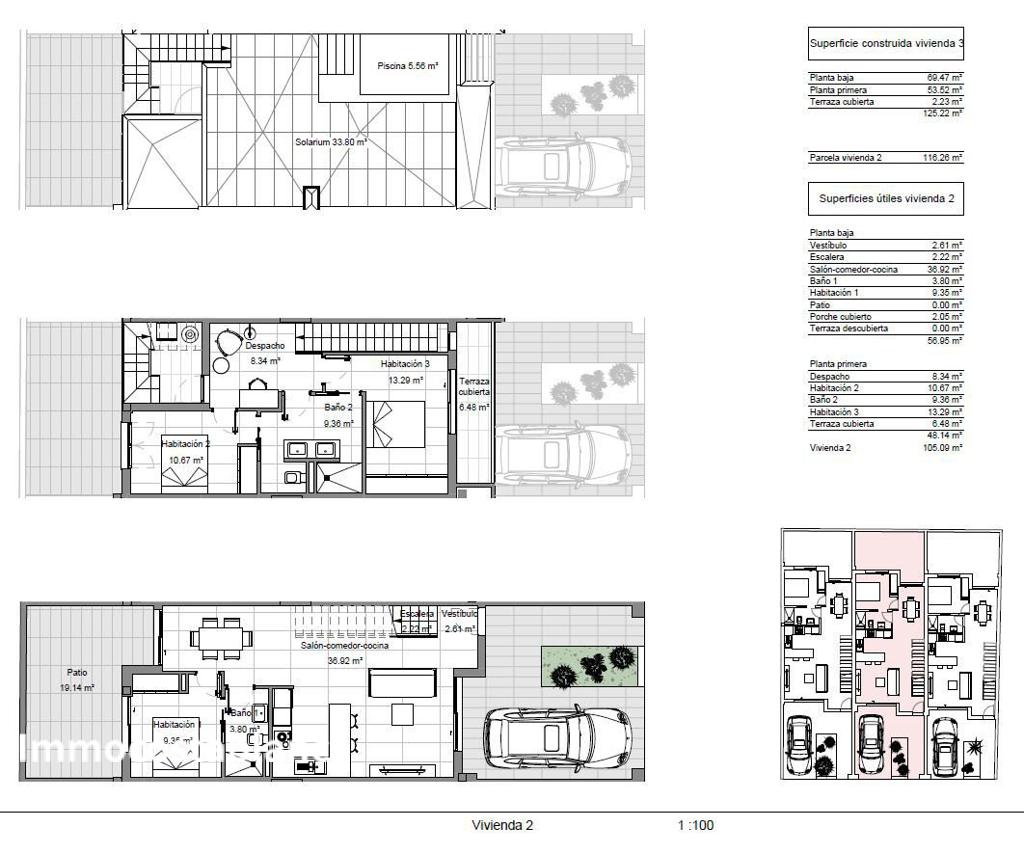 Townhome in Pilar de la Horadada, 105 m², 390,000 €, photo 3, listing 61775456