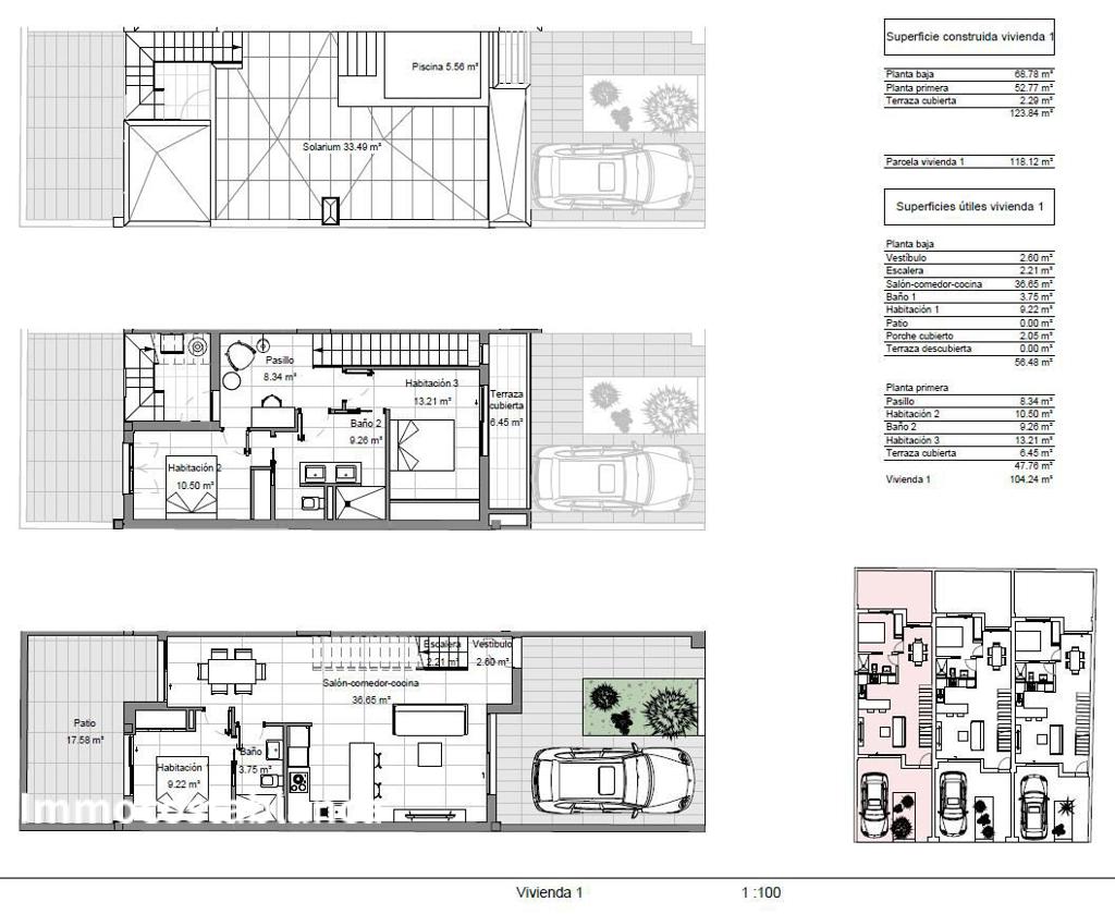 Townhome in Pilar de la Horadada, 105 m², 390,000 €, photo 6, listing 61775456