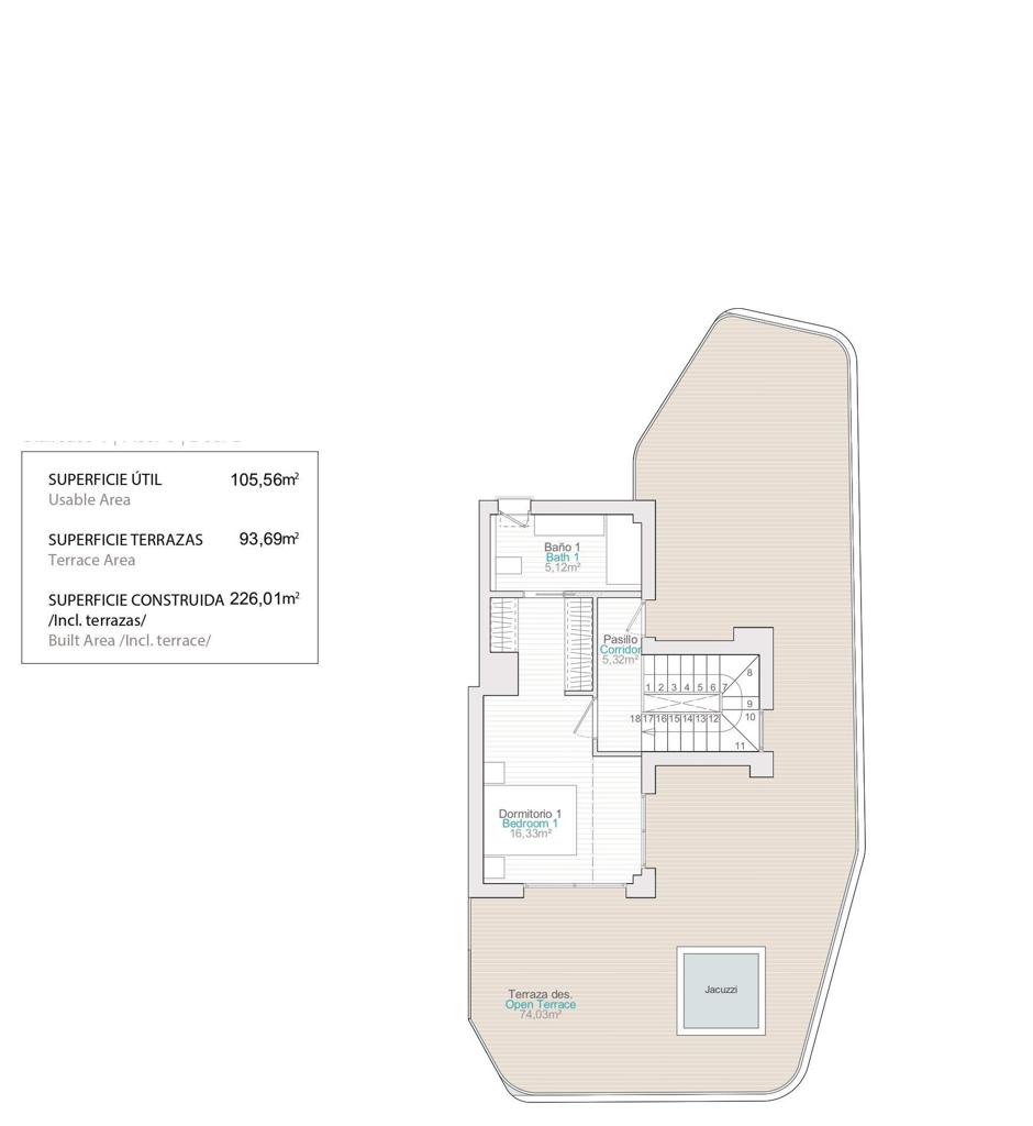 Penthouse in Villajoyosa, 226 m², 1,100,000 €, photo 9, listing 79043456