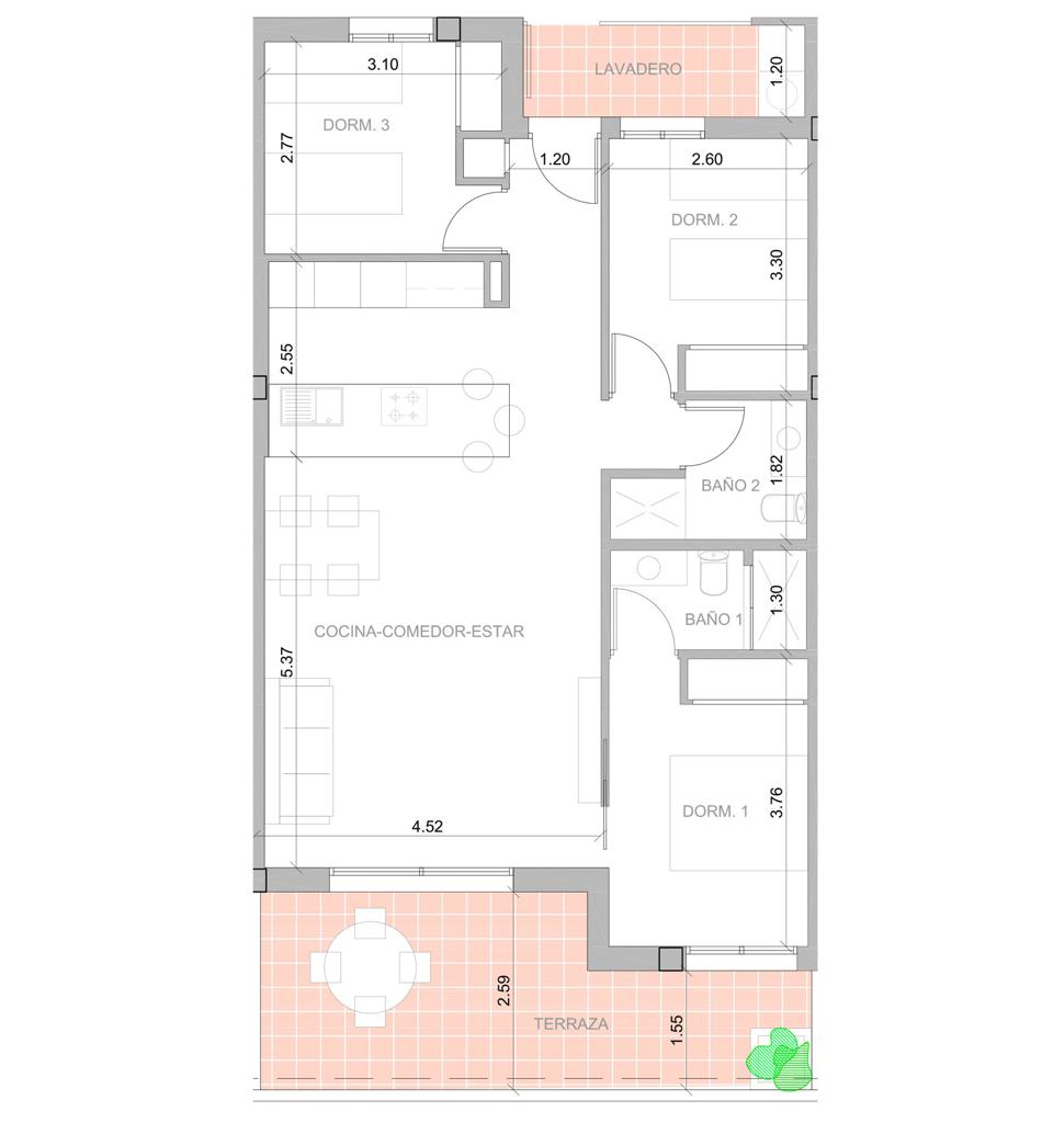 Apartment in Torre de la Horadada, 94 m², 250,000 €, photo 9, listing 17399216