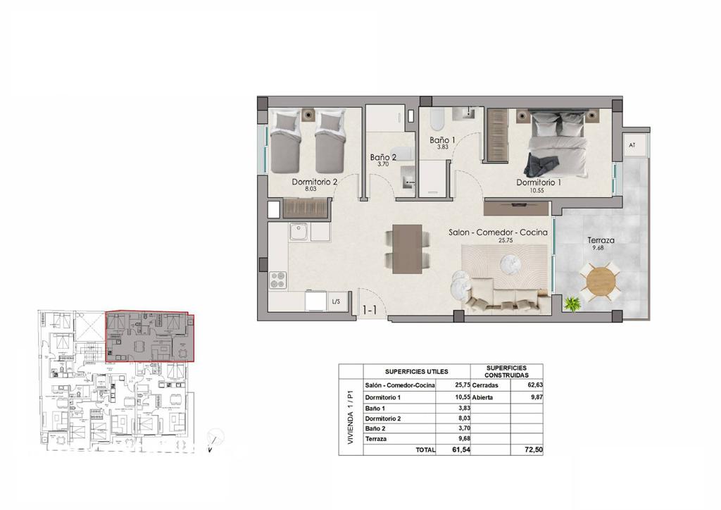 Apartment in Santa Pola, 72 m², 263,000 €, photo 8, listing 15452416