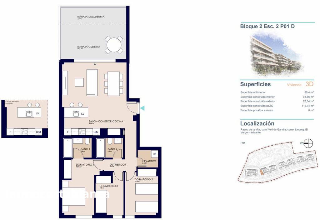 Apartment in Denia, 115 m², 395,000 €, photo 1, listing 18039536