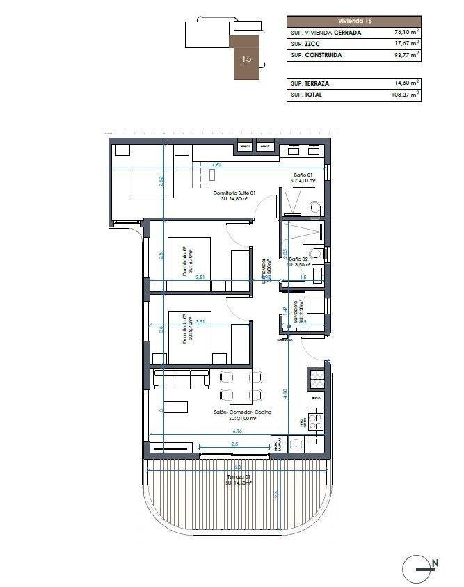 Apartment in Guardamar del Segura, 93 m², 432,000 €, photo 2, listing 28759536