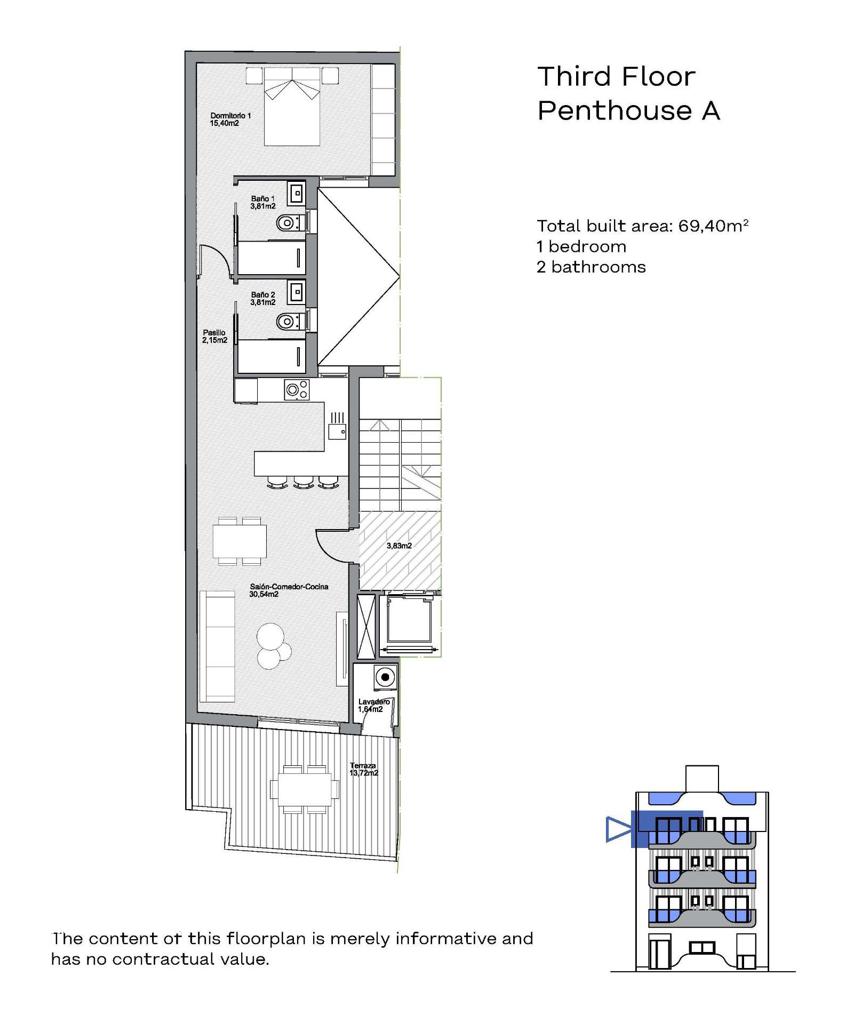 Apartment in Torrevieja, 69 m², 272,000 €, photo 8, listing 22287536
