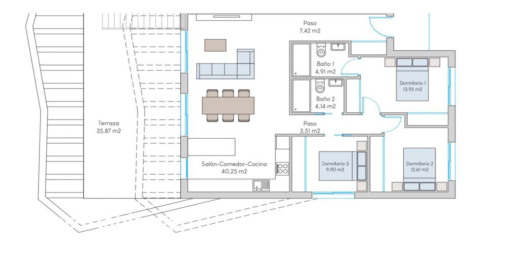 Townhome in Finestrat, 229 m², 452,000 €, photo 8, listing 78716256