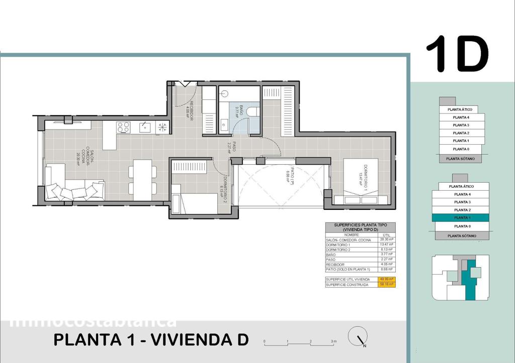 Apartment in Torrevieja, 58 m², 249,000 €, photo 4, listing 29559536