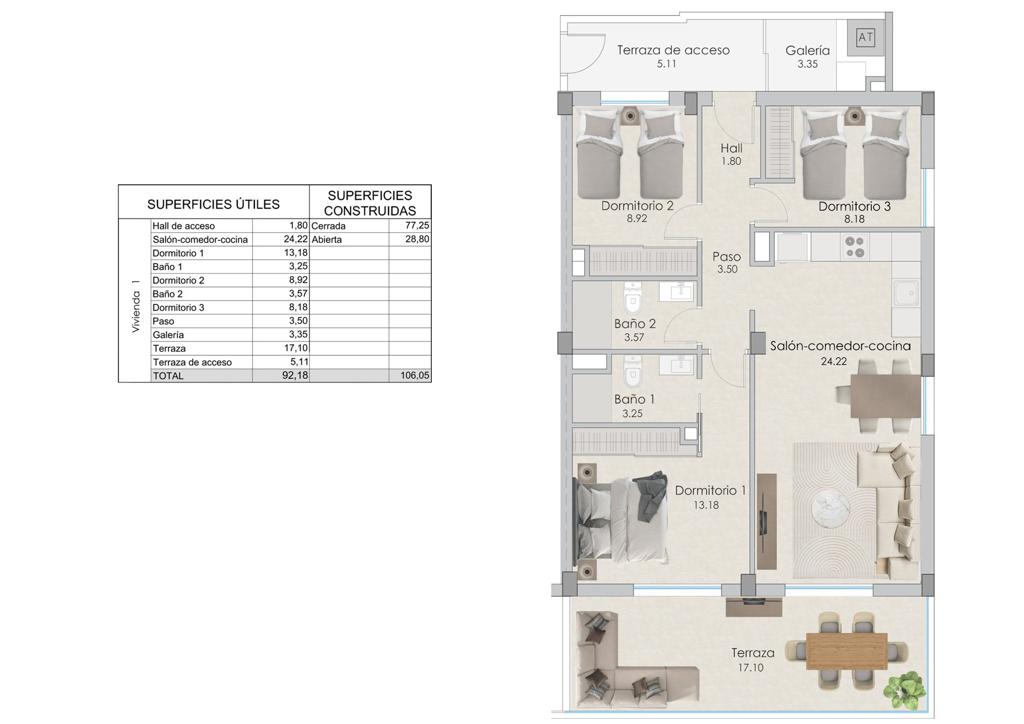Apartment in Santa Pola, 92 m², 375,000 €, photo 10, listing 4995616