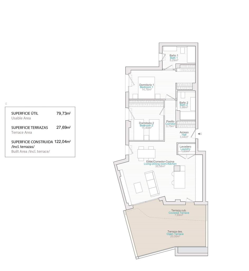 Apartment in Villajoyosa, 122 m², 650,000 €, photo 8, listing 10891456