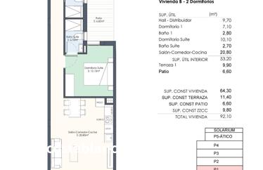 Apartment in Torrevieja, 64 m²