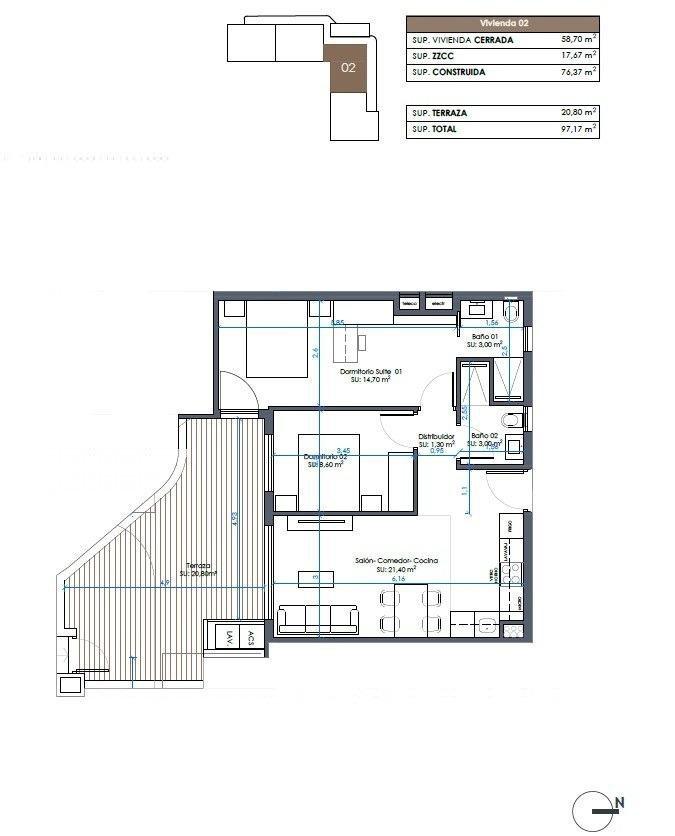Apartment in Guardamar del Segura, 76 m², 307,000 €, photo 10, listing 4759536