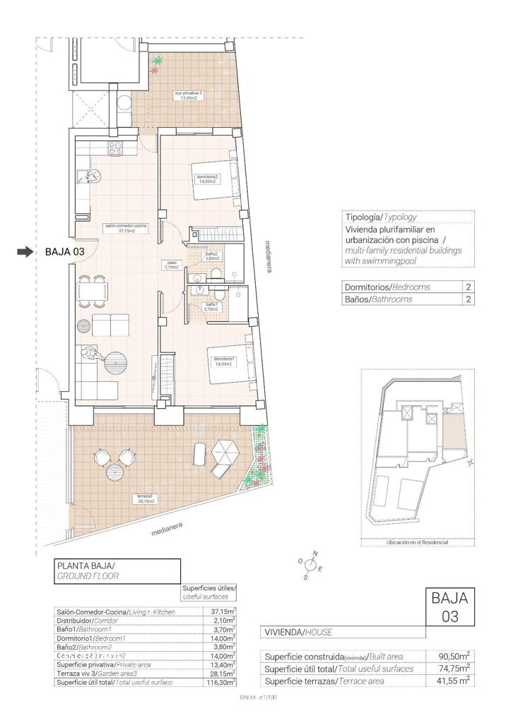 Apartment in El Fondó de les Neus, 90 m², 240,000 €, photo 3, listing 50287536