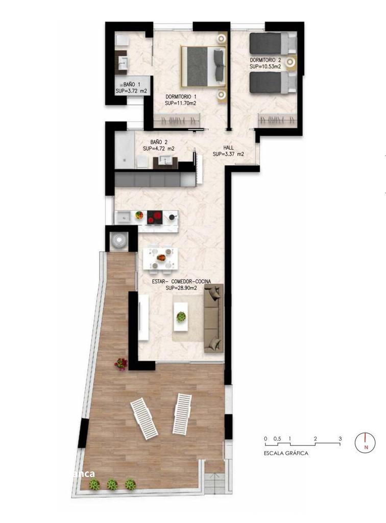 Apartment in Dehesa de Campoamor, 75 m², 249,000 €, photo 6, listing 21944976