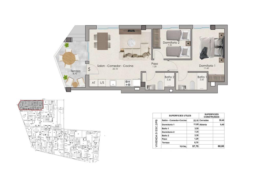 Apartment in Santa Pola, 76 m², 235,000 €, photo 10, listing 48924416