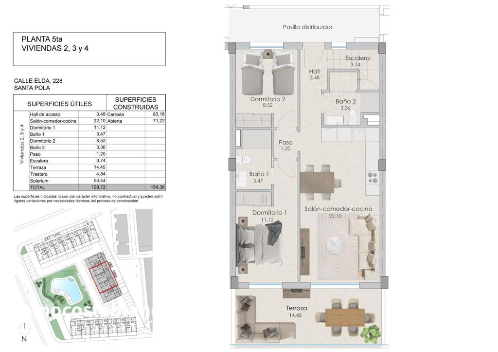 Apartment in Santa Pola, 146 m², 420,000 €, photo 6, listing 53647536