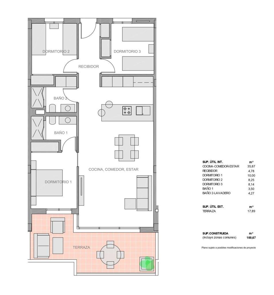Apartment in Guardamar del Segura, 103 m², 211,000 €, photo 6, listing 42408976