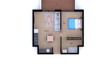Apartment in Denia, 45 m²