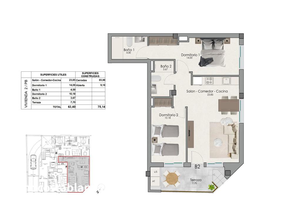 Apartment in Santa Pola, 75 m², 248,000 €, photo 8, listing 61316416